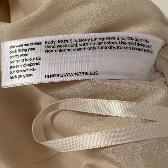 NWT Eileen Fisher Silk Cream Woven Vertical Grooves Wide-Leg Pants Size XL - Picture 10 of 10